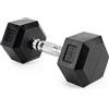 TREXO Manubri Palestra Esagonale Manubri 5 kg in Ghisa Gommata Resistente Manubrio Palestra per l'Allenamento di Palestra in Casa con Impugnatura Ergonomica Manubri Stabili e Versatili Hex HXD50