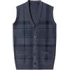 Generic Giacca in pile da uomo gilet da uomo costume tradizionale gilet uomo scollo a V sotto gilet ispessito maglia gilet uomo inverno caldo morbido con bottoni e tasche, Grigio 69, XXL