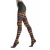 Gallo Collant donna verde righe multicolor