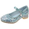 OBiQuzz Scarpe da principessa da ragazza con tacco a spillo paillettes principessa scarpe per bambini ragazza ballerina scarpe tacco scarpe glitter scarpe paillettes costume da principessa scarpe