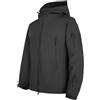 Generico Giacca Uomo Impermeabile con Cappuccio Giacca Tattica Invernale Leggero Giubbotto Lavoro Mezza Stagione Giacca a Vento Trekking Casual Softshell Cappotto Trekking per Quotidiano Lavoro Scuola Moto