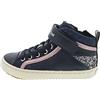 Geox J Kalispera Girl M, Scarpe da Ginnastica, Blu (Navy Dk Silver), 28 EU