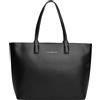 Tommy Hilfiger Donna Borsa Tote Bag Logotape con Zip, Nero (Black), Taglia Unica