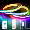 PAUTIX Striscia LED COB RGB Smart IC USB 3Metri,Regolabile Indirizzabile RGB LED Striscia 5V Multicolore LED Strip Compatibile con Alexa/Google Assistant,Strisce LED per TV,Scrivania,Feste di Natale