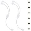 REDTRON Kit connettore per strisce di luci LED, 2pezzi Cavo di estensione per strisce LED a 2 porte, 6pezzi 10mm Connettore maschio a 4 pin per 5050 3528 2835 Strisce LED RGB Accessori fai da te