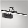 Klighten Led Specchio Lampada Bagno 40 cm, 12 W 970 LM Lampade da bagno, Rotating Lampada Specchio Bagno Ip44, Alluminio Applique da parete, Specchio Bagno 5500 K Bianco Freddo, Nero