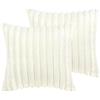 FDEETY Federe Cuscini Peluche Scanalate 45 * 45cm Morbide Decorative Velluto Striato Pelliccia Sintetica