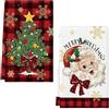 PPGGOPP Strofinacci Cucina Natalizio, 2pcs Asciugapiatti Natalizi, Strofinacci Natalizi Addobbi, Asciugamani Cucina Natale, Asciugapiatti Buon Natale, Strofinacci Natalizi, Asciugamano Natalizio (Colore B)