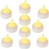 Yakpo Confezione da 36 candele galleggianti a LED senza fiamma, impermeabili, a batteria, per esterni, bianco caldo, tremolanti, per centrotavola nuziali, vaso, stagno, vasca, decorazioni per spa