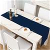 LivinEase Runner da tavolo 42 x 150 cm - Runner da tavolo Marina in misto cotone da 250 g/m² - Runner Ideale per la tavola di Natale da 4 a 6 posti - runner tavola moderno (Marina)