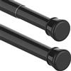 Aiitomg Bastone Tenda a Pressione Senza Forare Bastone Tenda Doccia Bastone per Tenda a Pressione, Lunghezza 73-145cm(1 pezzo), Diametro 25mm,Nero