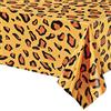 POPOYU Tovaglia in PVC con stampa leopardata e safari nella giungla, 270 cm x 137, per feste con animali della giungla, decorazione per compleanni, per bambini e adulti