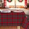 Generico Tovaglia di Natale,Rettangolare Tessuto Tinto Filo Originale Lurex Tartan Prodotta In Italia,Tovaglia Natalizia Made In Italy,Fantasia Scozzese Disponibile in più Colori e Misure (A-Rosso, 140x180)