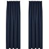 Deconovo Tende Camera da Letto Oscuranti 2 Pezzi, Tende Moderne per Soggiorno Interni, 140x180 CM (Larghezza x Altezza), Blu Navy