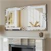 Artloge Specchio Ingresso da Parete: 120x60cm Grande Lungo Diamante Cristallo Argento Moderno Decorativo Rettangolare per Soggiorno e Salotto - Elegante Particolare