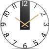 Cander Berlin SOLVIG - Orologio da parete XXL, silenzioso, 60 cm, in metallo, senza ticchettio, grande, moderno, nero, soggiorno, cucina, vintage