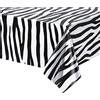 POPOYU Tovaglia in Plastica Con Stampa Zebrata, Motivo Safari Nella Giungla - Decorazione PVC per Feste Con Animali, Zoo - per Bambini, Adulti