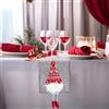 HYran Runner da Tavola Natalizio, Runner Natalizio da Tavolo 180 x 35cm, Tovaglia Natalizia, Decorazioni per la Tavola di Natalizia, Runner di Natale Lunga per Le Feste in Sala da Pranzo (Grigio)