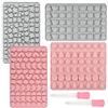 HQdeal Stampi in Silicone 4 Pezzi Stampo per Caramelle e Cioccolatini con Contagocce Forma Ghiaccio Stampo Piccolo Stampi per Jelly Pudding Candy