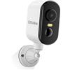 CZEview Telecamera di sorveglianza da 2 K, 3 MP, batteria esterna, con base magnetica, 300 °, telecamera senza fili WiFi, monitoraggio interno con visione notturna colorata, rilevamento del movimento