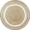 MANI TEXTILE - Tappeto LEYLIM rotondo Beige/Bianco Dimensioni - 150 x 150