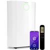 Klarstein DryFy ProConnect 16L - Deumidificatore, WiFi, 285W, Serbatoio da 2,5L, Filtro a Carboni Attivi, Timer 24 ore, 16L/giorno, Indicatore di umidità a LED, Silenzioso, per Casa, Bagno, Bianco