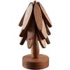 Honseadek Sottopentola Elegante a Forma di Albero di Natale in Legno - Set di 3 + 1 Supporto per Piatti Caldi