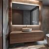 FORAM Specchio da Bagno LED 90x100cm Eliza - su Misura - Specchio Bagno con Luce LED - Specchio da Parete Personalizzabile, con Opzione di Selezione