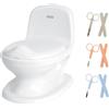 Nuby Nûby - My Real Potty - Vasino con Suono di Scarico Realistico & Set per la Cura delle Unghie del Bambino (Colore non selezionabile: Rosa, Grigio o Blu) - Pacco Promozionale