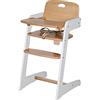roba Seggiolone Pappa Kid Up - Evolutivo e Multifunzione - con Vassoio Estraibile - Cintura da 3 Punti - da 6 mesi - Legno Massiccio Bicolore