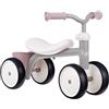 Smoby - Rookie Pink Cavalcabile - Metallo - Sella curva - Ruote silenziose - Contenitore per giocattoli - Prima infanzia - Dai 12 mesi