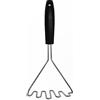 Fackelmann Schiacciapatate in acciaio inox con manico in plastica PP, 25 cm, nero