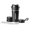 nutribullet Flip NBP016B, Frullatore Portatile Con Tazza Isolante Da 590ml, Mantenimento Freddo Per 24h, Frulla Il Ghiaccio, Inclusi Coperchio E Cannuccia, Ricarica USB-C, Acciaio Inossidabile, Nero