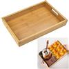 DECARETA Vassoi da Portata in Bambù Vassoio Rettangolare Piatto da Colazione Vassoio da Tè in Bambù Vassoio Portata di Servizio per Pane Frutta Caffè,Tè (30 * 20 * 4cm)