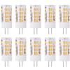 HUAMu Lampadina LED G4, 5W, luce bianca calda, 3000 K, 500 lm, AC 220 V, 51 SMD 2835, equivalente a 50 W, angolo di diffusione di 360°, non dimmerabile, 10 pezzi