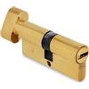 AMIG - Cilindro Serratura di Sicurezza per Porte - Misura 70 (35-35) - 6 Pini - Sistema Antiforo - Leva di 15 mm - Include 5 Chiavi a Punta in Ottone e Vite da 70 mm - Finitura Lucida Multipunto