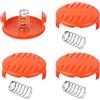 Jicyor 4 Pezzi Tappo Bobina Filo Compatibile, Coperchio Bobina Black Decker Cappuccio Ricambio Sostituzione Spool Cap Molla Per AFS Trimmer Gh600 Nst2018 Cst2000