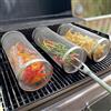 Lvpradior 3 cestini per grigliare, in acciaio inox, portatile, griglia per barbecue 304, griglia rotonda per barbecue, per verdure, pesce e patatine fritte