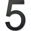 Ywonoby Numero civico esterno- 200mm -grande numero civico esterno galleggiante 3D moderno - resistente alle intemperie e facile da installare - realizzato in acrilico di alta qualità, numero nero(5)