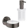 Grohe Essentials dispenser per sapone, 40369A01+40394A01, Essentials [Accessori Bagno > Portasapone]