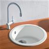 Blanco Rondo lavello da cucina, 511621, Rondo bianco opaco [Lavelli da Cucina > per Base Sottolavello a partire da 45 cm]