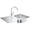 Grohe K200 lavello da cucina, con gruppo lavello monocomando BauEdge, 31562SD1, 45-S 86/50 1.0 rev K200 acciaio inox satinato [Lavelli da Cucina > per Base Sottolavello a partire da 45 cm]