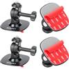 SEASKY [2Pack] A2 Kit adesivo flessibile sci moto casco Mount per insta360 X4 X3 X2 one RS per GoPro Max 360 Panoramic Camera Hero 13/12/11/10/9/8 fotocamera sportiva accessori curvo superficie piana