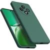 YLK Custodia per OPPO Reno 12 FS 5G Cover in Silicone Liquido Ultra Sottile con Fodera in Microfibra - Protezione Verde Scuro