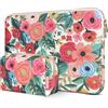 DOMISO Custodia PC Portatile Sleeve 17,3 Pollici,Impermeabile Fiori di Rosa Stampati Laptop Borsa Porta PC Computer Con Borsa Accessori Compatibile con 17,3 Pollici HP ASUS Dell Microsoft