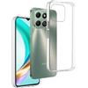 REY Pack 3X Cover in Gel TPU Trasparente per Honor X6B 4G, Ultra Sottile 0,33 mm, Morbido Flessibile, Custodia Silicone