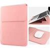 HoYiXi 14'' Laptop Custodia con Stand Sleeve Case in Pelle Compatibile con MacBook Pro 14 2021/ASUS Vivobook 14/HP Pavilion X360/ IdeaPad/Dell HP ASUS HUAWEI Matebook 14'' PC, Rosa