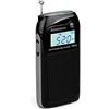Retekess PR12 Radio Tascabile Digitale,Piccola Radio Portatile AM FM,Regolazione DSP,Ricezione Eccellente,Lettore MP3,Batteria Ricaricabile,per Regalo(Nero)