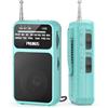 PRUNUS J-555 Radio Portatile Ricaricabile, Mini Radiolina Portatile FM/AM Supporta Batterie Sostituibili (AAA), con Jack/Clip Posteriore, per Camminare, Correre, Pescare (Blu)