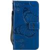 DENDICO Cover per Galaxy J3 2016, Pelle Portafoglio Custodia per Samsung Galaxy J3 2016 Custodia a Libro con Funzione di appoggio e Porta Carte di Credito - Blu